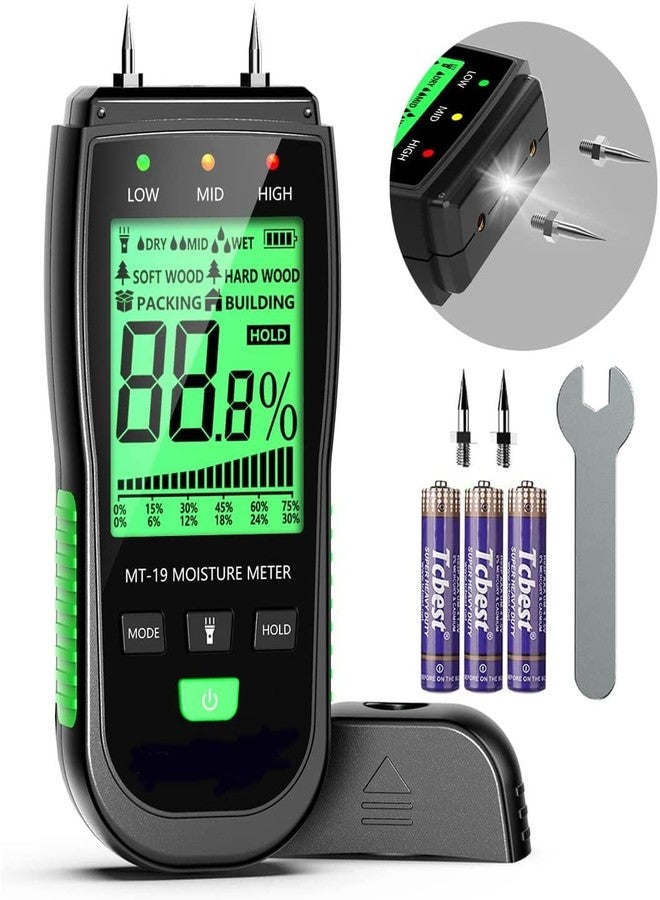 PRECISE PIN TYPE WOOD MOISTURE METER WITH BACKLIGHT & HIGH MEASURING RANGE 6-99% - Image 2